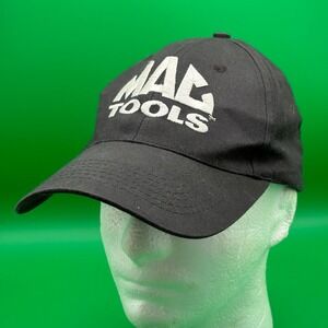 Mac Tools Baseball Cap Adjustable Black Embroidered Mac Card Hook and Loop Strap